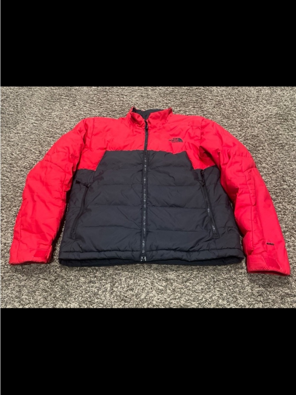 The north face Nuptse red and black puffer jacket men’s small